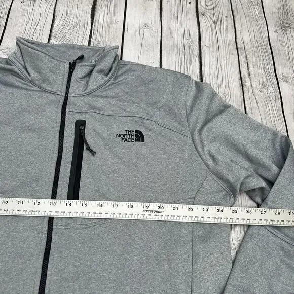 The North Face Mens Canyonlands Full-Zip Fleece Heather Gray Sweatshirt Size 2XL - Picture 4 of 12